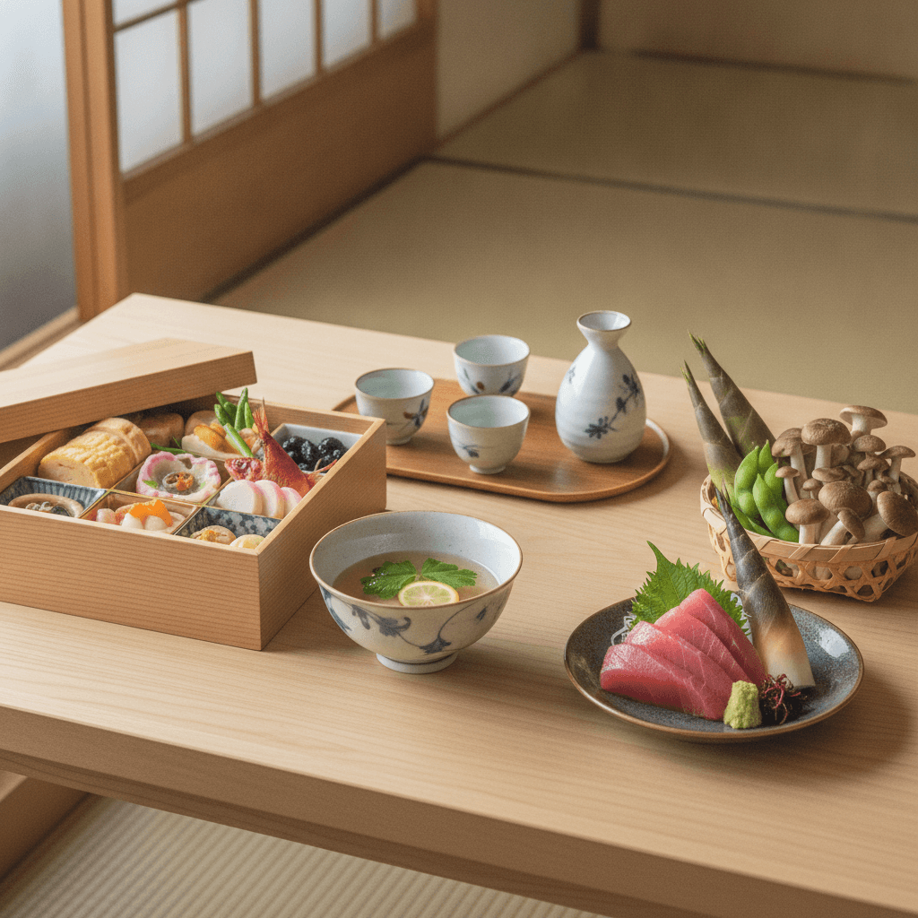 日本の季節ごとの食文化:おせち料理の意味、旬、懐石料理との関連性